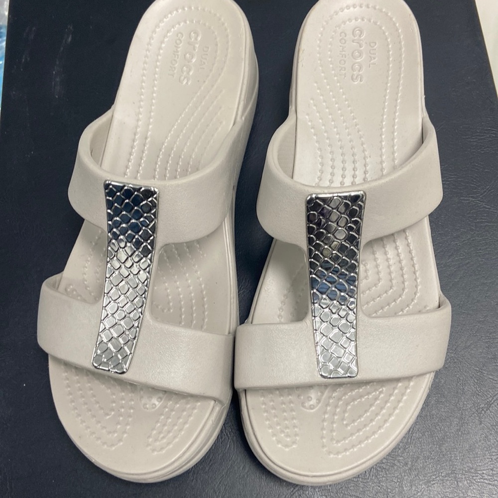 Crocs wedge heel sandals